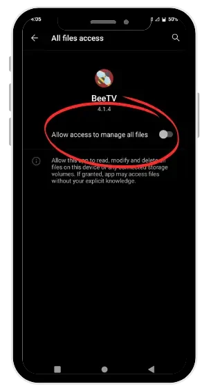 allow BeeTV apk unknow source