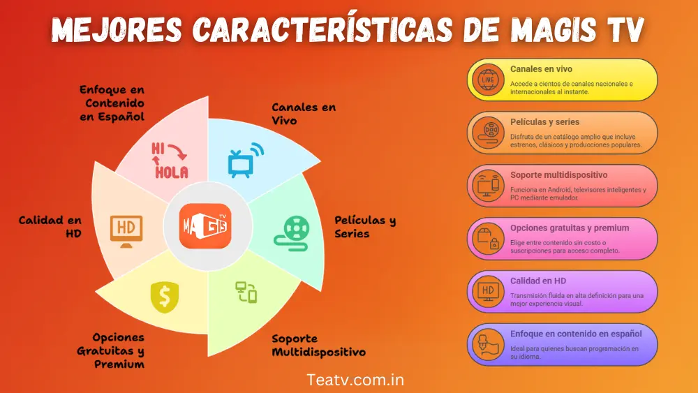 Características de Magis TV