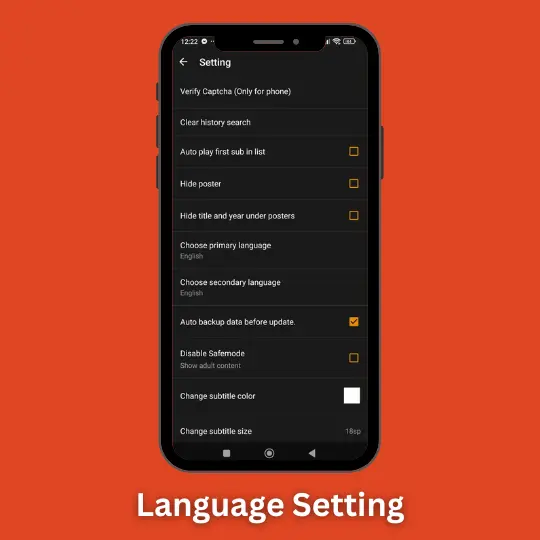 tea tv apk language setting